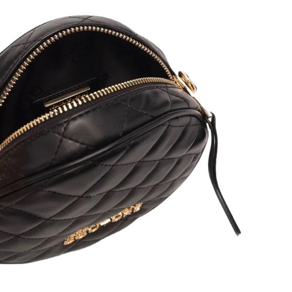 Versace Jeans Couture Quilted Rounded Crossbody Bag Gold-tone Chain Logo Charms - Picture 11 of 13